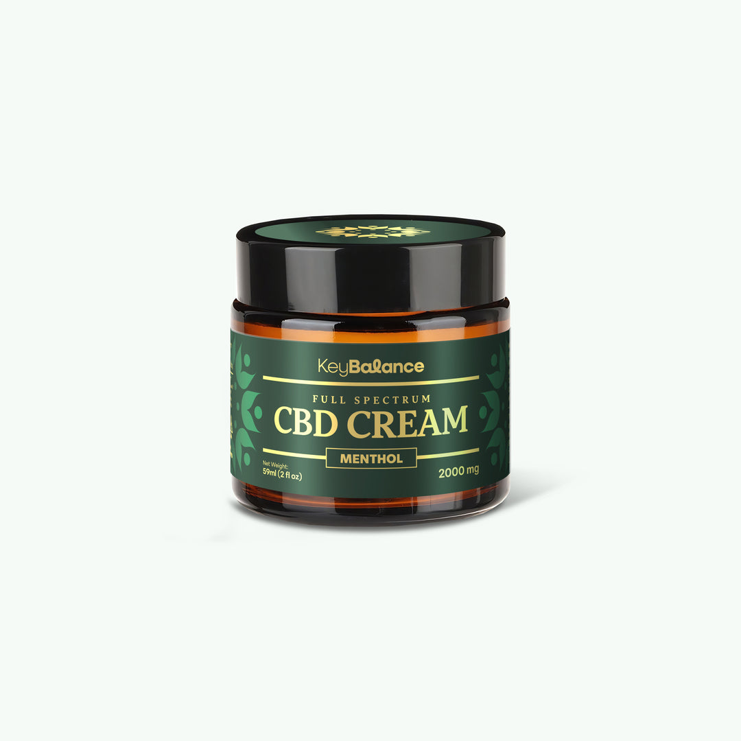 CBD Pain Relief cream with menthol, (2000mg) Full Spectrum, 2oz jar